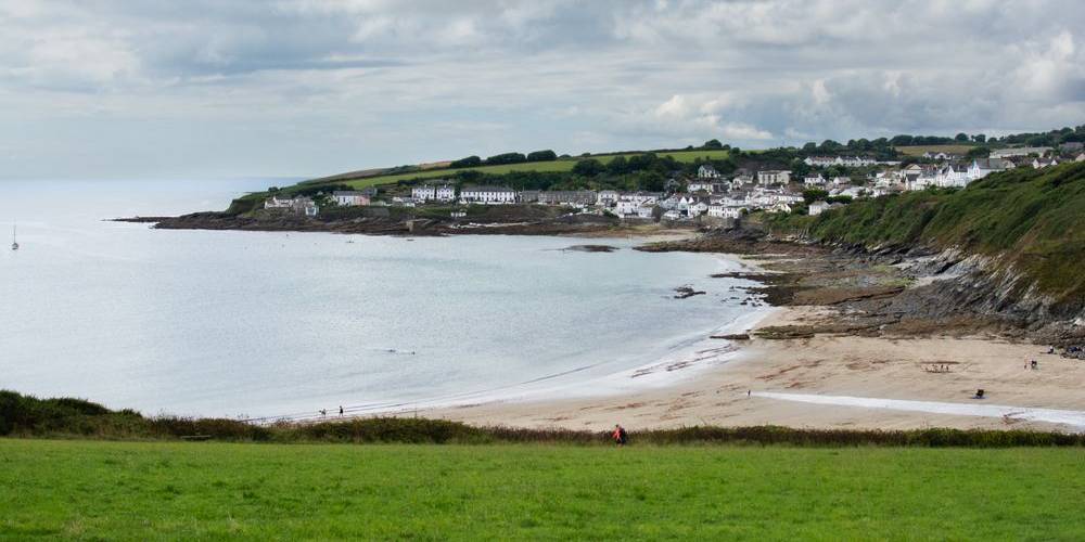 Gorran Haven beach and coastline in Cornwall