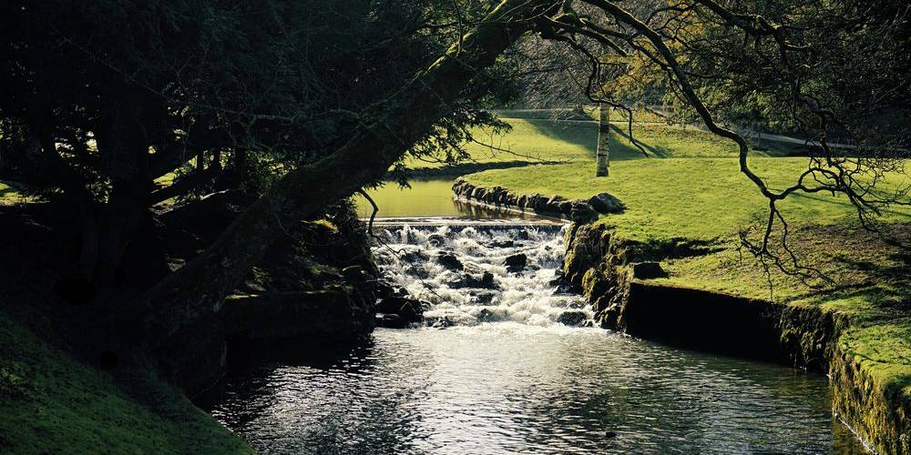 Peaceful stretch of the River Wye near Buxton