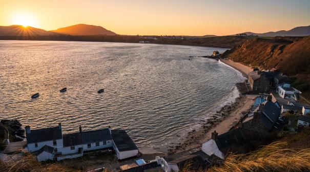 View from above the famous Ty Coch Inn