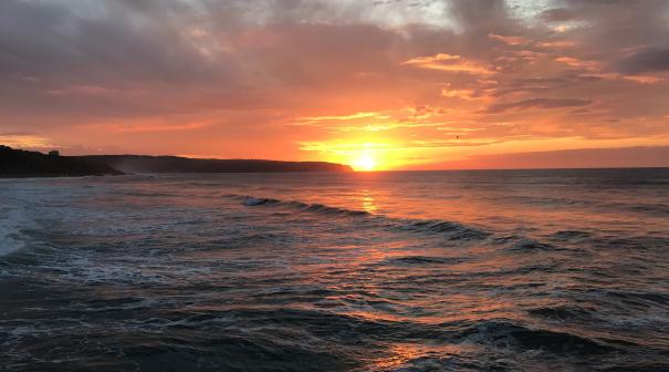 Sunset on Whitby Beach