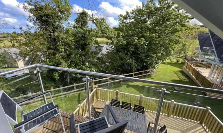 Balcony views over the garden