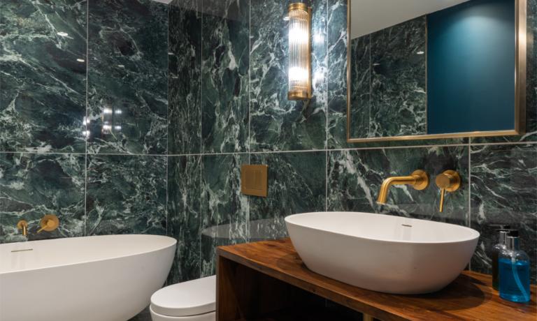 Ensuite with freestanding bath