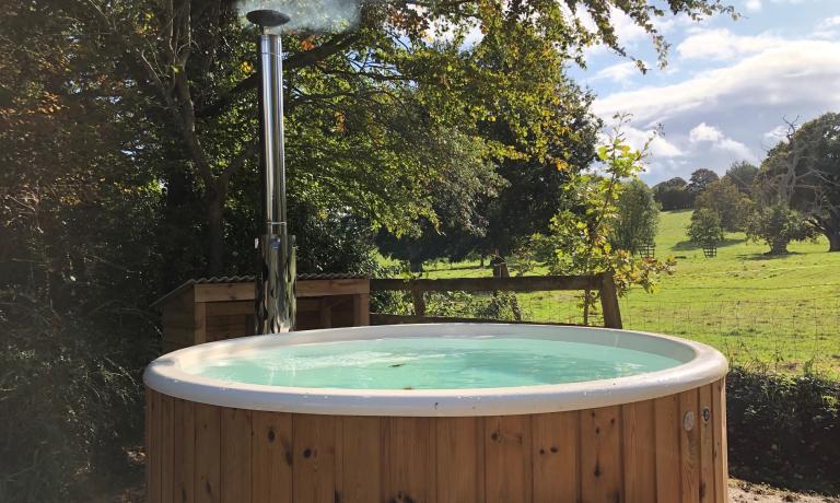 Wood-Fired Hot Tub