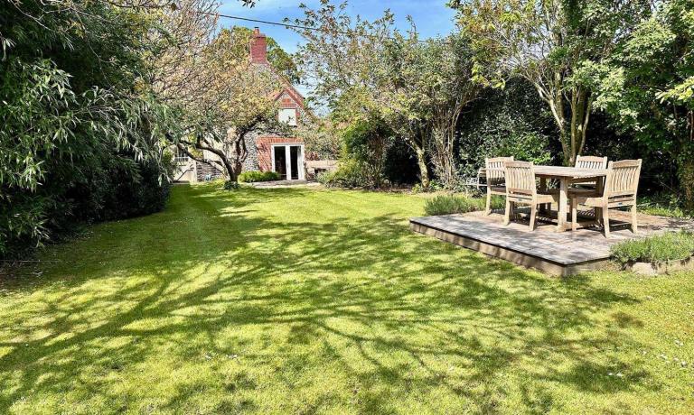 Private garden with outdoor seating