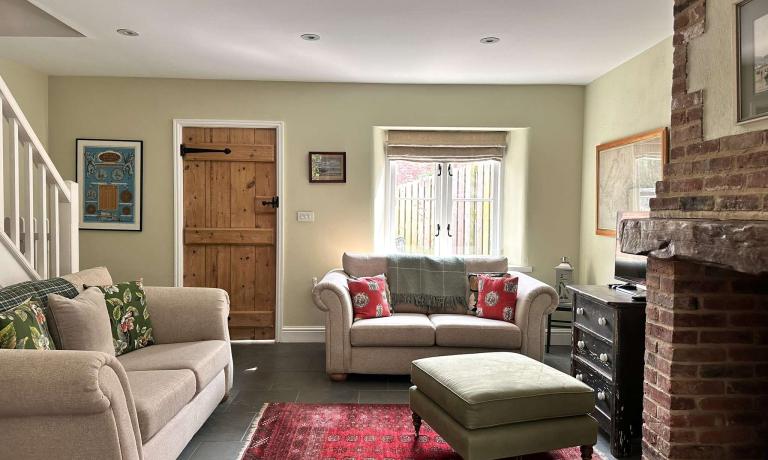 Living space with wood burner