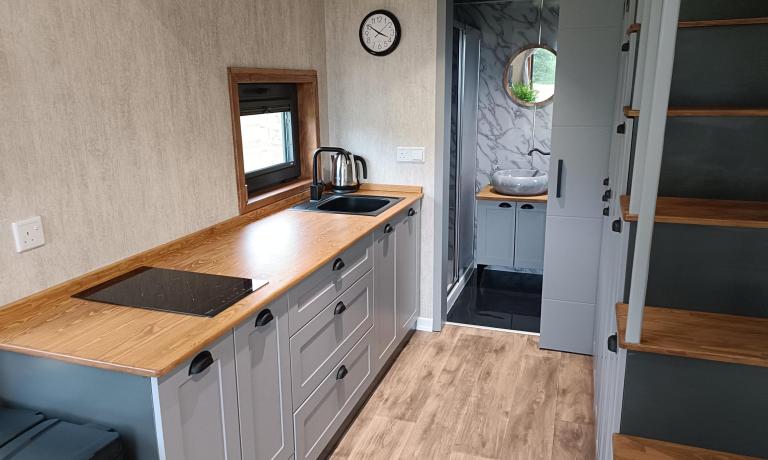 Kitchen and bathroom