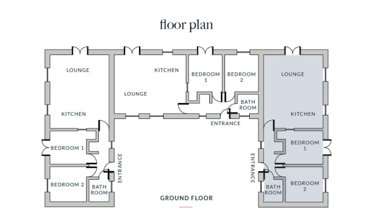 Floor plan-see grey section