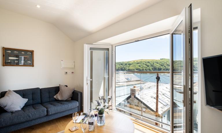 Living Area with Harbour Views