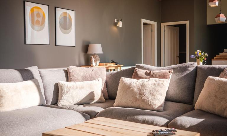 Sumptuous, squashy sofa